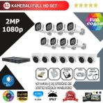 Go Vision 15'li 2mp Ahd Güvenlik Kamera Seti – Full Hd, Gece Görüşlü, Kayıt Cihazı Dahil - yok