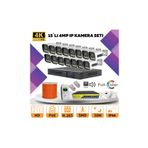 Go Vision 15'li Güvenlik Ip Kamera Seti - 4mp Dış Mekan Kamera, 3.6mm Lens, H.265, Poe, Warm LED Gece Görüşlü