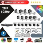Go Vision 16'lı 2mp Ahd Güvenlik Kamera Seti – Full Hd, Gece Görüşlü, Kayıt Cihazı Dahil - yok