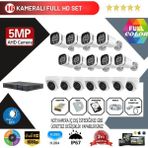 Go Vision 16'lı 5mp Ahd Kamera Seti – Full Color, 360MM Lensli, Gece Görüşlü Güvenlik Sistemi - yok