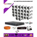 Go Vision 26'li Güvenlik Ip Kamera Seti - 5mp Dış Mekan Kamera, 3.6mm Lens, H.265, Poe, Warm LED Gece Görüşlü - Beyaz