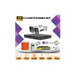 Go Vision 2'li Güvenlik Ip Kamera Seti - 4mp Dış Mekan Kamera, 3.6mm Lens, H.265, Poe, Warm LED Gece Görüşlü