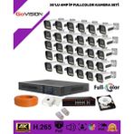 Go Vision 30'lu Güvenlik 4mp Ip Kamera Seti - Beyaz