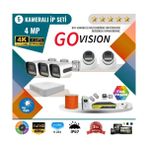Go Vision 5'li 4mp 4K Ultra Hd Ip Güvenlik Kamera Seti (Gece Görüşlü, Dış Mekan Uyumlu) - yok