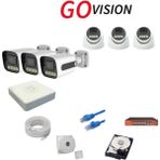 Go Vision 6'lı 4mp 4K Ultra Hd Ip Güvenlik Kamera Seti (Gece Görüşlü, Dış Mekan Uyumlu) - Beyaz