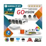 Go Vision 7'li 4mp 4K Ultra Hd Ip Güvenlik Kamera Seti (Gece Görüşlü, Dış Mekan Uyumlu) - yok