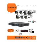 Go Vision 7'li Güvenlik Ip Kamera Seti-4mp Dış Mekan Kamera, 3.6 Lens,H.265,Poe.WarmLED Gece Görüşlü