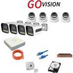 Go Vision 8'li 5mp 4K Ultra Hd Ip Güvenlik Kamera Seti (Gece Görüşlü, Dış Mekan Uyumlu) - Yok