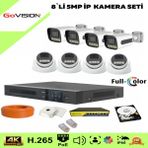 Go Vision 8'li 5mp 4K Ultra Ip Kamera Seti - Yok