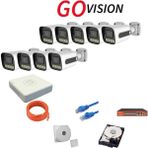Go Vision 9'lu 5mp 4K Ultra Hd Ip Güvenlik Kamera Seti (Gece Görüşlü, Dış Mekan Uyumlu) - Yok