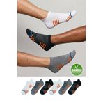 Go With 6'lı Bambu Renkli Desenli Dikişsiz Nefes Alabilir Kutulu Kısa Spor Koşu Erkek Sneaker Çorap 3150