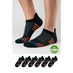 Go With 6'lı Bambu Siyah Desenli Dikişsiz Nefes Alabilir Kutulu Kısa Spor Koşu Erkek Sneaker Çorap 3150