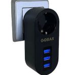 GOBAX Termal Akım Korumalı Akıllı Priz 3xusb Li, Çocuk Korumalı, Led Işıklı, Yüksek Isıya Dayanıklı