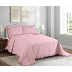 Goblette Home Sara Tek-Çift Kişilik Kapitone Yatak Örtüsü | Fırfırlı Volan Detaylı Dört Mevsimlik Set (5 Renk) - Pudra - 260 x 240 cm