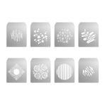 Gobo Setleri Soonpho Alüminyum Alaşımlı Optik Konik Snoot, 8 x Gobos Grafik Kartı Metal Plakalar Sanat Özel Efektleri için Oyuk Desenli, Gobo Projektör Bowens için Fotoğraf Aksesuarı (Grup G)