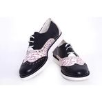 Goby GNG101 Siyah I Love You Kadın Oxford Ayakkabı
