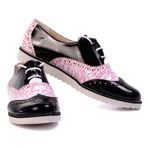 Goby GNG201 Siyah Pembe I Love You Kadın Oxford Ayakkabı