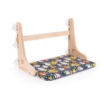 Gobypet Güçlü Vantuzlu Kedi Cam Yatağı, Cama Asılan Ahşap Kedi Yatağı, 6 Güçlü Vantuzlu, Minderli, Pencere Önü Dinlenme Alanı, Standart (Kedili Desen)
