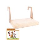 Gobypet Peluş Kalorifer Petek Radyatör Yatağı Geniş Kedi Köpek Kalorifer Yatağı + Paspas krem