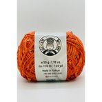göçer Çanta İpi / Örgü İpi %100 pamuk renk Turuncu3+6 kiremit İri pullu yumaklar 50gr X 2 =100gr
