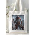 God Of War Oyun Baskılı Bez Çanta Omuz Çantası Kişiye Özel Model 5