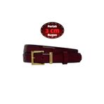 GoDeri %100 Hakiki Deri, 3 Cm Bordo Rugan Klasik Kadın Kemeri, Business, İş Kadını, Kumaş, Takım Kemeri-r47