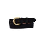 GoDeri %100 Hakiki Deri, Gold Renk Tokalı 4 Cm Süet Siyah Kadın Kemeri; Kot, Spor Kemer=süet.26.siyah
