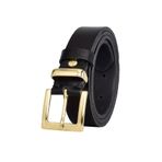 GoDeri %100 Hakiki Deri, Gold Takım Tokalı 3 cm Siyah Kadın Kemeri; Elbise, Pantolon Kemeri 3cm-KDN-47