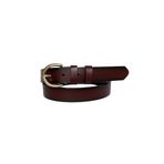 GoDeri %100 Hakiki Deri Gold Tokalı Bordo Ince Kadın Kemeri, 3cm 3cm-KDN-02