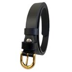 GoDeri %100 Hakiki Deri Gold Tokalı Siyah Çok Ince Kadın Kemeri, 1.8 Cm çokince-06