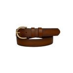 GoDeri %100 Hakiki Deri Gold Tokalı Taba Baskılı Ince Kadın Kemeri, 3cm 3cm-KDN-02