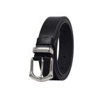 GoDeri %100 Hakiki Deri Gümüş Tokalı, Metal Köprülü Siyah Kadın Kemeri, 3 cm 3cm-KD-41-gümüş