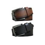 GoDeri %100 Hakiki Kaliteli Deri 2'li Set 4.5 Cm Kot, Spor Kemer Siyah, Kahverengi DK-1111-2222