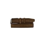 GoDeri %100 Hakiki Koyu Taba Rengi Süet Deri Kemer 3.5 Cm; Klasik, Kumaş Kanvas Pantolon Kemeri