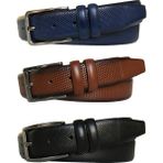 GoDeri Deri 3'lü Set Desenli Klasik Kumaş Pantolon Kemeri 3.5 cm Siyah, Lacivert, Kahverengi - Siyah - Lacivert - Kahverengi - 110 cm