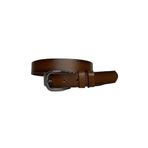 Goderi Hakiki Deri Kahverengi Nikel Tokalı Kahverengi Ince Kadın Kemeri 3 Cm, 3Cm, Kdn, 35, 90 Cm