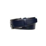 GoDeri Hakiki Deri Lacivert Klasik Kumaş Kemeri, 3,5 Cm DK-0098