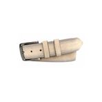 Goderi Hakiki Deri Süet Krem Rengi Kemer 4 Cm, Süet.Deri.4Cm, 125 Cm