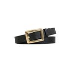 Goderi%100 Hakiki Deri Gold Dikdörtgen Tokalı Siyah Ince Kadın Kemeri, 3Cm, 3Cm, Kdn, 38, 110 Cm