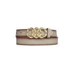 Goderi%100 Hakiki Deri, Gold Örgü Tokalı 3 Cm Vizon Kadın Kemeri; Elbise, Pantolon Kemeri=3Cm-Kdn-45 120 Cm