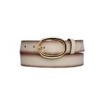 Goderi%100 Hakiki Deri, Gold Oval Tokalı 3 Cm Vizon Kadın Kemeri; Elbise, Pantolon Kemeri, 3Cm, Kdn, 36, 95 Cm