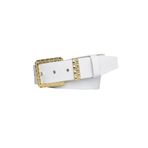 Goderi%100 Hakiki Deri, Gold Takım Tokalı 4 Cm Beyaz Kadın Kemeri; Kot, Spor Kemer, An, Byn, 62.Gold.Takım, 95 Cm