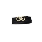 Goderi%100 Hakiki Deri, Gold Tokalı 3 Cm Örgü Desenli Siyah Kadın Kemeri; Elbise, Pantolon Kemeri=3Cmkdn43 95 Cm