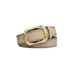 Goderi%100 Hakiki Deri, Gold Tokalı 4 Cm Süet Krem Kadın Kemeri; Kot, Spor Kemer, An, Byn, 08, 90 Cm
