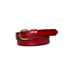 Goderi%100 Hakiki Deri Gold Tokalı Kırmızı Ince Kadın Kemeri, 3Cm, 3Cm, Kdn, 02, 90 Cm