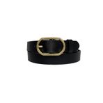 Goderi%100 Hakiki Deri Gold Tokalı Siyah Ince Kadın Kemeri, 3 Cm, 3Cm, Kdn, 32, 115 Cm