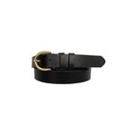 Goderi%100 Hakiki Deri Gold Tokalı Siyah Ince Kadın Kemeri, 3Cm, 3Cm, Kdn, 02, 125 Cm