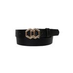 Goderi%100 Hakiki Deri Gold Tokalı Siyah Ince Kadın Kemeri, 3Cm, 3Cm, Kdn, 12, 95 Cm