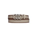 Goderi%100 Hakiki Deri, Gümüş Örgü Tokalı 3 Cm Vizon Kadın Kemeri; Elbise, Pantolon Kemeri=3Cm-Kdn-46 95 Cm
