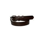 Goderi%100 Hakiki Deri Gümüş Tokalı Koyu Kahverengi Ince Kadın Kemeri, 3Cm, 3Cm, Kdn, 01, 95 Cm